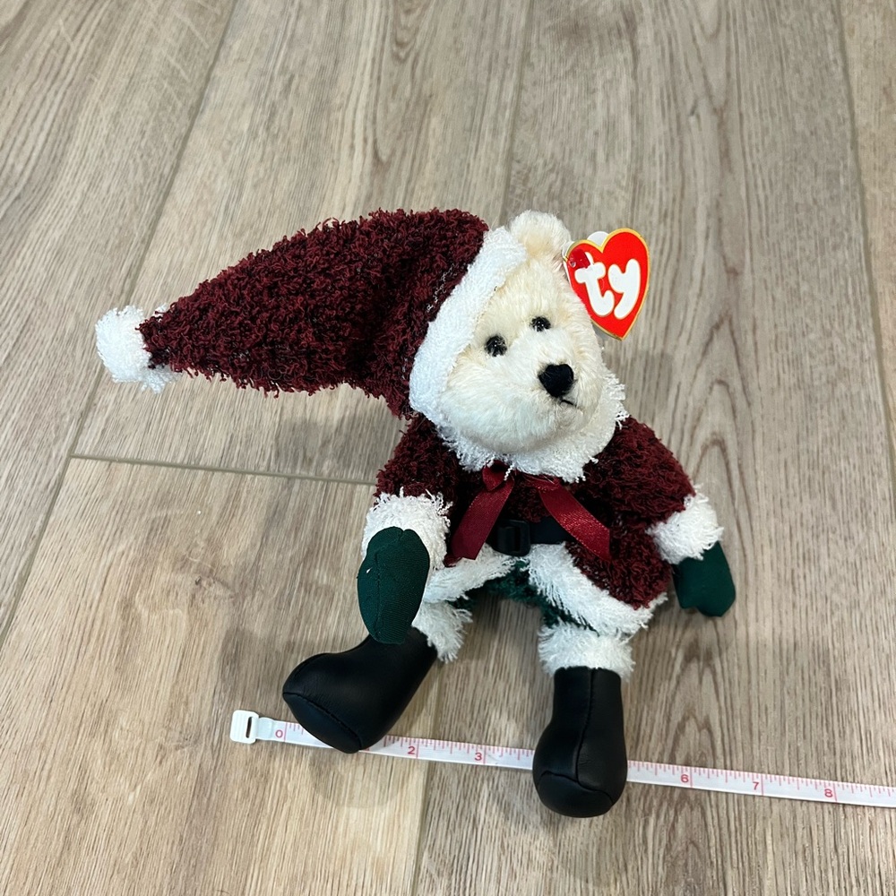 Ty Festive Santa Bear Plush 2000